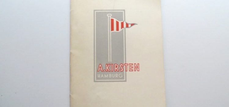 A. Kirsten Shipbroker – Büchlein A. Kirsten Reederei Broker Ship-Owner