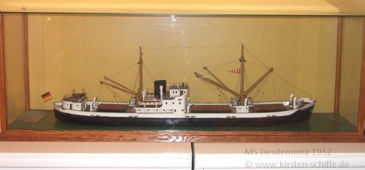 Schiffsmodell MS Desdemona 1952 MS Desdemona 1952