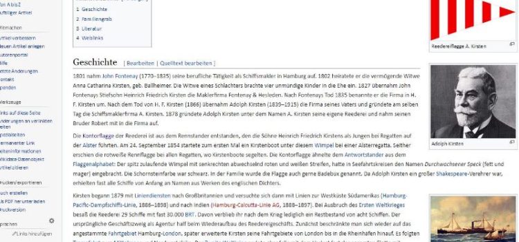 A. Kirsten bei Wikipedia Reederei A. Kirsten bei Wikipedia
